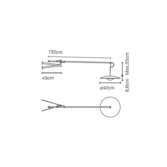 Marset Ginger A XL 42 wall lamp - Agof Store