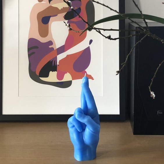 Candle Hand Crossed Fingers Candle - Agof Store