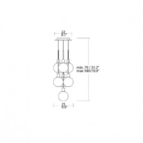 Sp Light Diva 7 pendant lamp - Agof Store