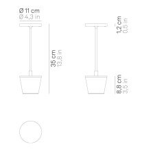 Poldina Pro Reverso Lampada da tavolo Zafferano - Agof Store