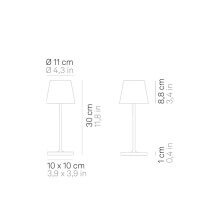 Poldina Mini Pro Lampada da tavolo Zafferano - Agof Store