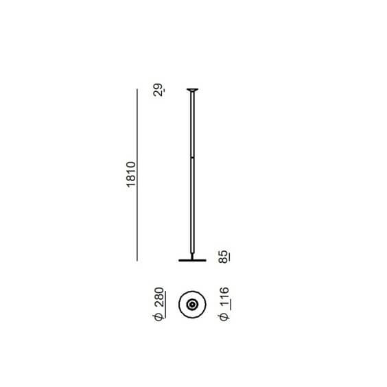Luna Lampada da terra Stilnovo - Agof Store