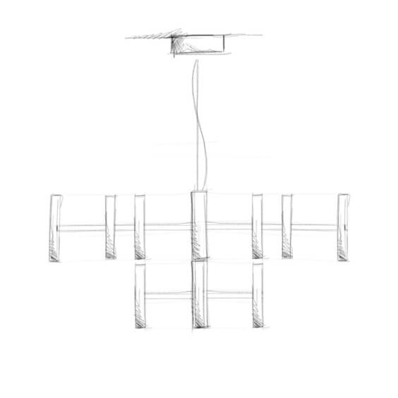 Perla 12 Lampada a sospensione Linea Light - Agof Store