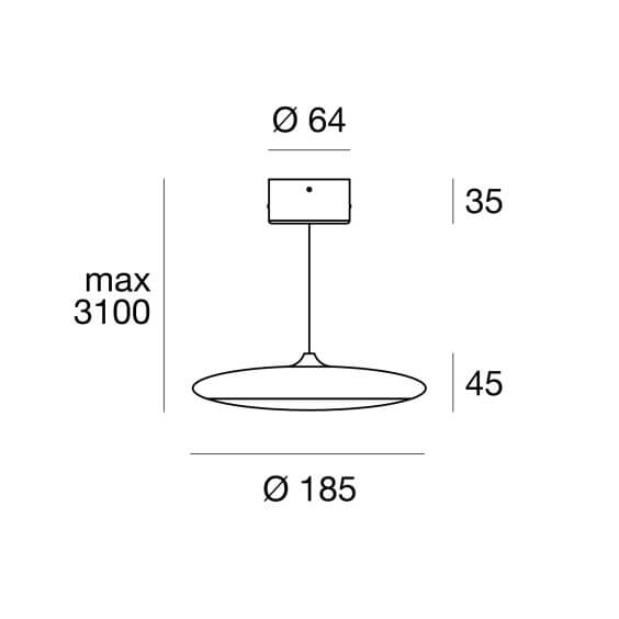 Sinfonia Vivaldi 1 Lampada a sospensione Linea Light - Agof Store