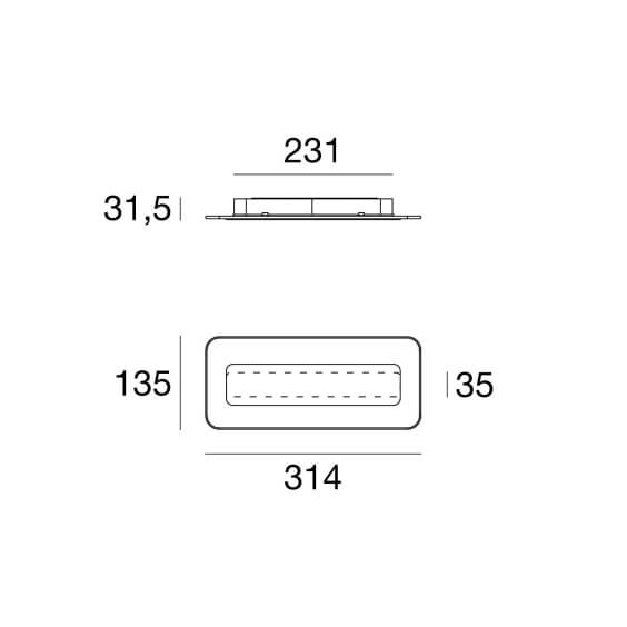Antille Lampada da parete soffitto Linea Light - Agof Store
