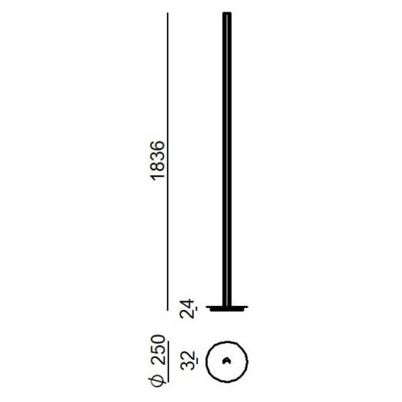Linea Light Halfpipe 2 floor lamp - Agof Store