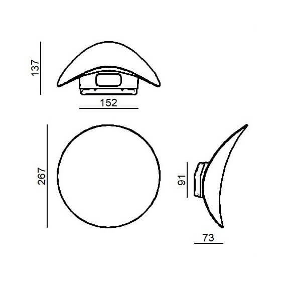 Linea Light Alba outdoor wall lamp - Agof Store