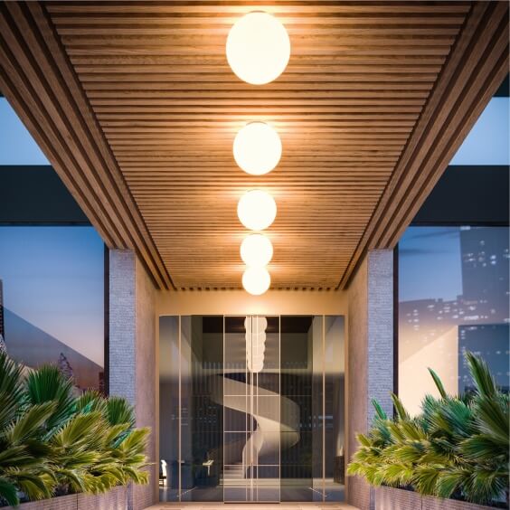 Linea Light Oh outdoor wall ceiling lamp - Agof Store