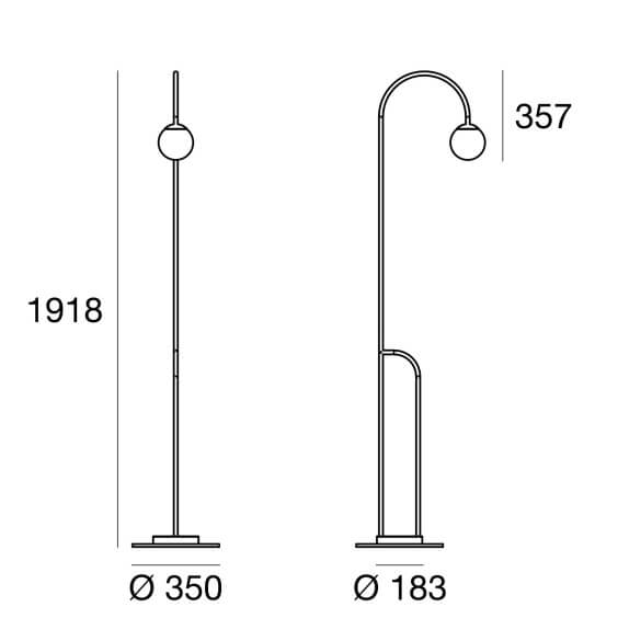 Linea Light Butler outdoor floor lamp - Agof Store