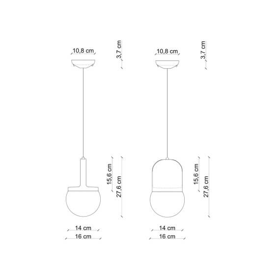 Ferroluce Habea C2781 pendant lamp - Agof Store