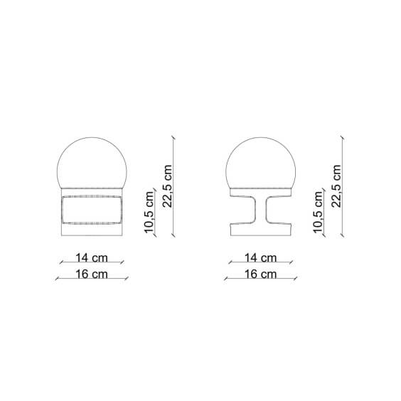 Habea C2783 Lampada da tavolo Ferroluce - Agof Store