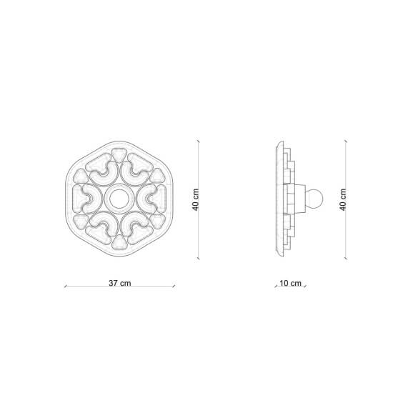 Phytia C2802 Lampada da parete Ferroluce - Agof Store