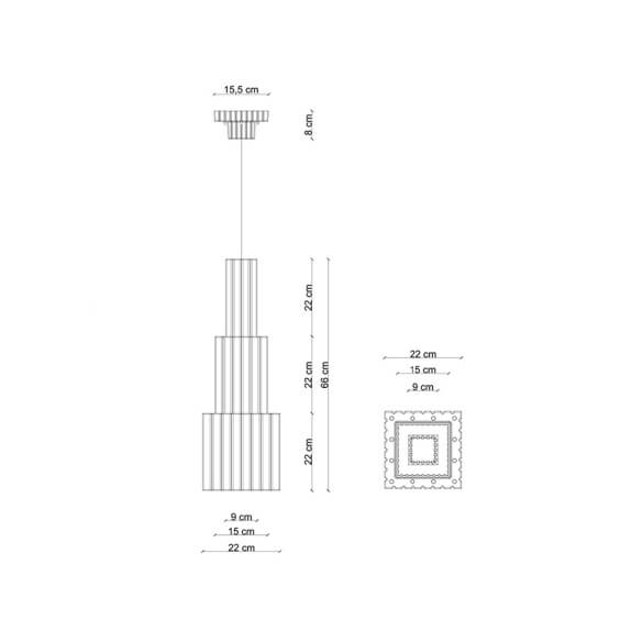 Metra C2832 Lampada a sospensione Ferroluce - Agof Store