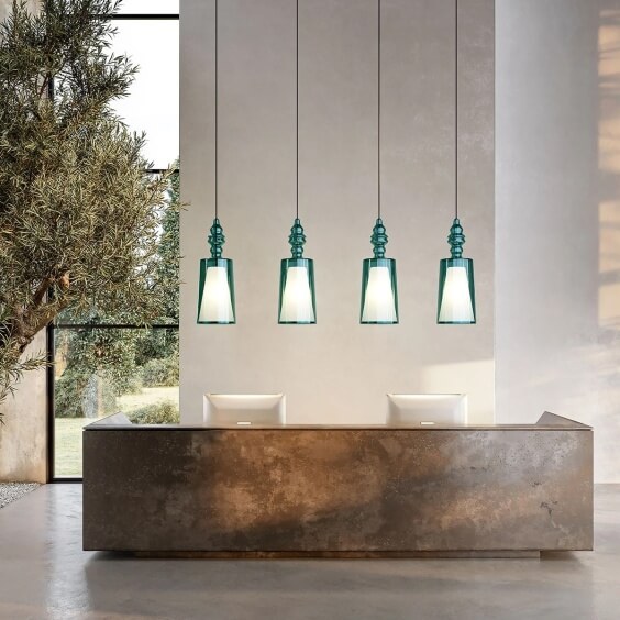 Alibaglass H.41 cm Lampada a sospensione Karman - Agof Store