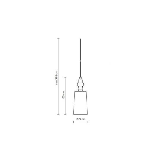 Alibaglass H.65 cm Lampada a sospensione Karman - Agof Store