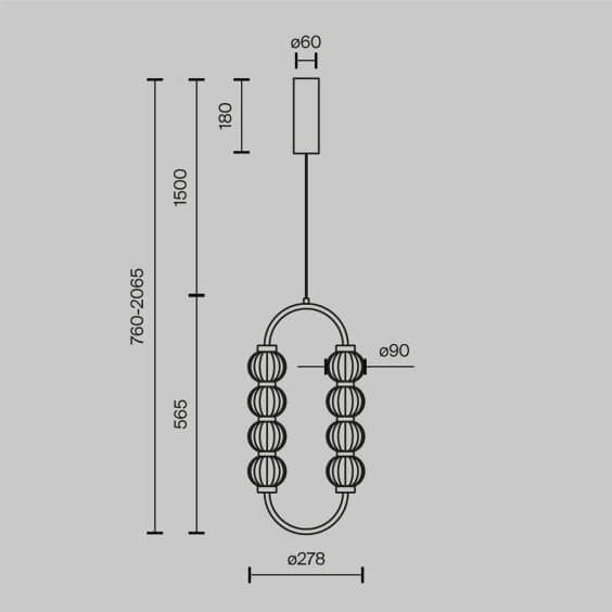 Amulet 2 Lampada a sospensione Maytoni - Agof Store