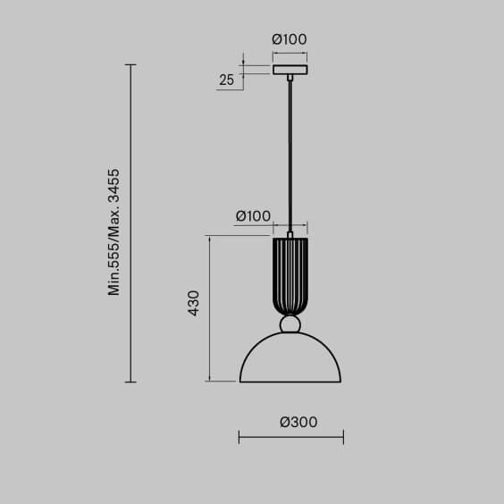 Antic H.43 cm Lampada a sospensione Maytoni - Agof Store