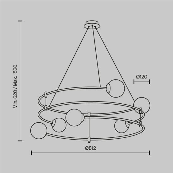 Balance Ø 81 cm Lampada a sospensione Maytoni - Agof Store