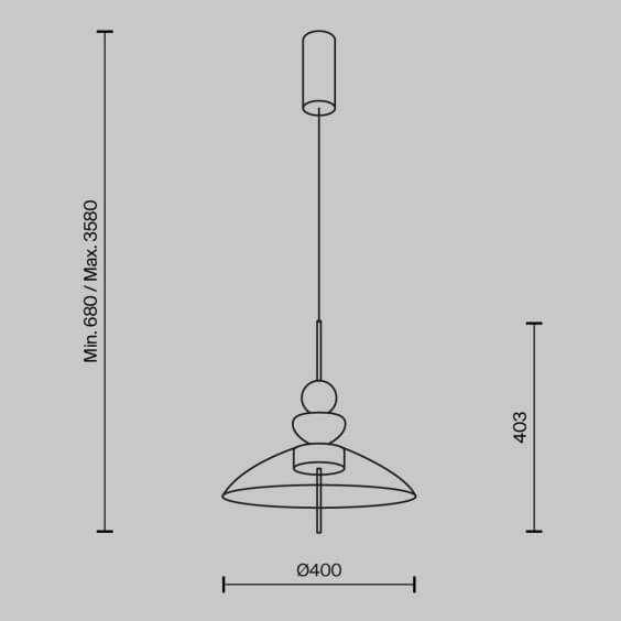 Maytoni Bangkok H.40 cm pendant lamp - Agof Store
