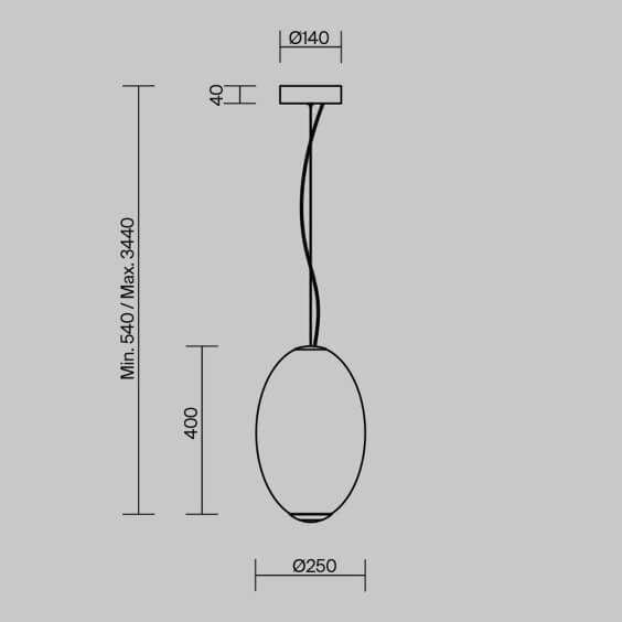 Maytoni Bruma H.40 cm pendant lamp - Agof Store