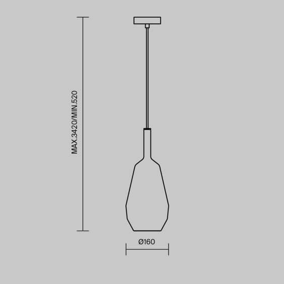 Duality Ø 16 cm Lampada a sospensione Maytoni - Agof Store