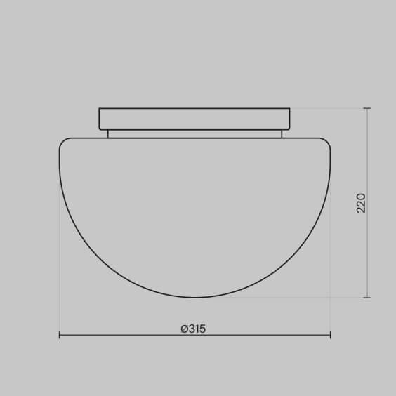Maytoni Glassy wall ceiling lamp - Agof Store
