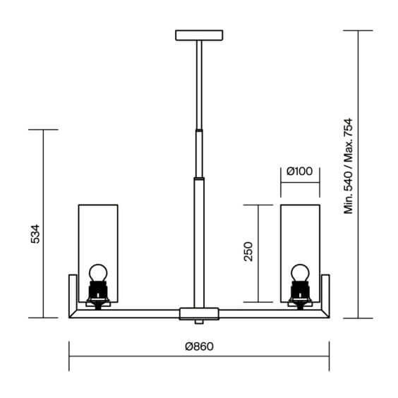 Maytoni Fortano Ø 86 cm Pendelleuchte - Agof Store