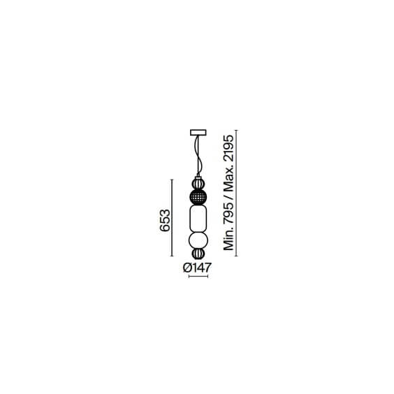 Maytoni Collar H.65 cm pendant lamp - Agof Store