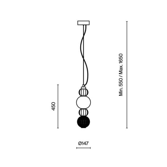 Maytoni Collar H.45 cm Pendelleuchte - Agof Store