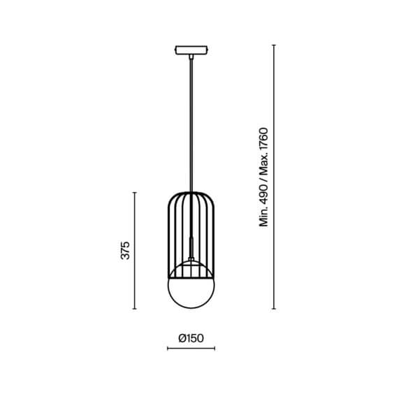Maytoni Telford Ø 15 cm Pendelleuchte - Agof Store