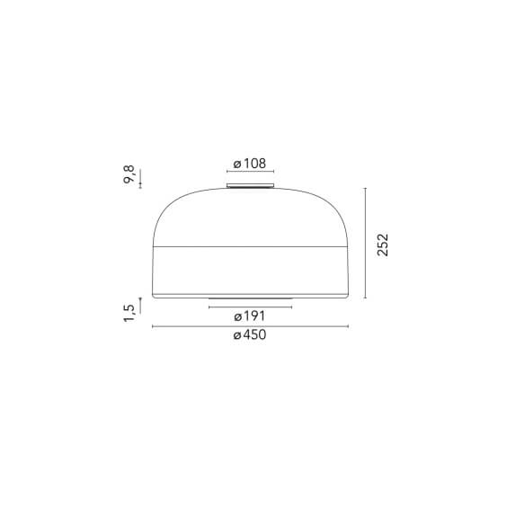 Flos Bellhop Glass C2 Deckenleuchte - Agof Store
