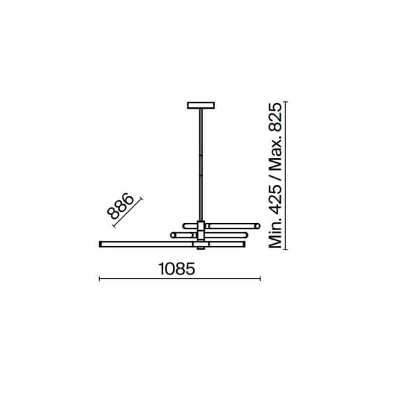 Axis L.108 cm Lampada a sospensione Maytoni - Agof Store
