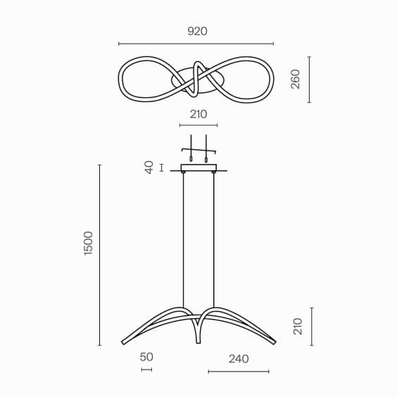 Curve Lampada a sospensione Maytoni - Agof Store