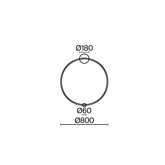 Halo Circular Ø 80 cm Lampada da parete Maytoni - Agof Store