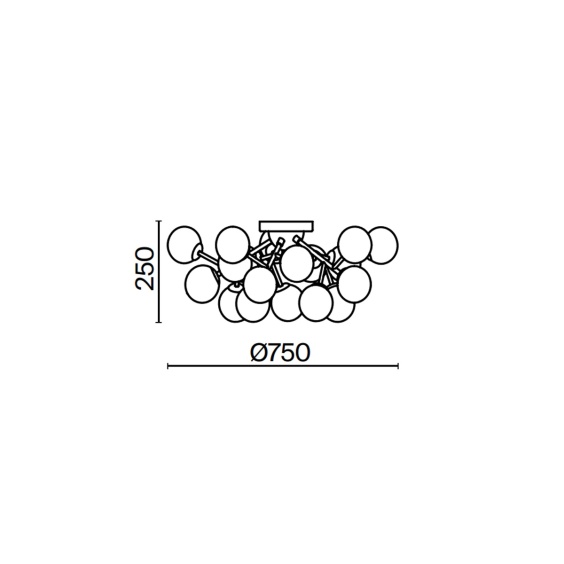 Maytoni Dallas Ø 75 cm wall ceiling lamp - Agof Store