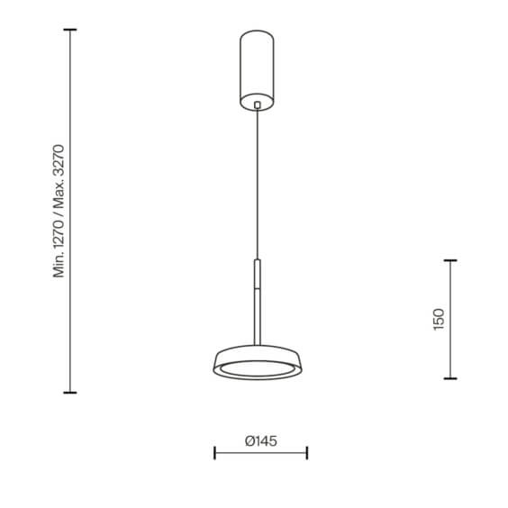 EI Ø 14 cm Lampada a sospensione Maytoni - Agof Store