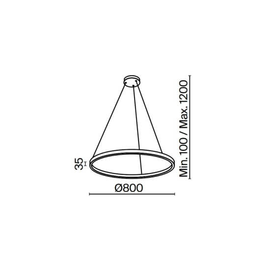Rim Ø 80 cm Lampada a sospensione Maytoni - Agof Store