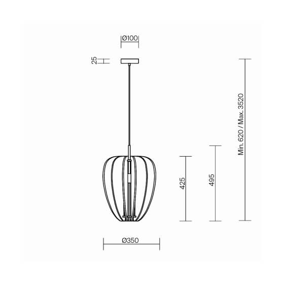 Cambio Ø 35 cm Lampada a sospensione Maytoni - Agof Store