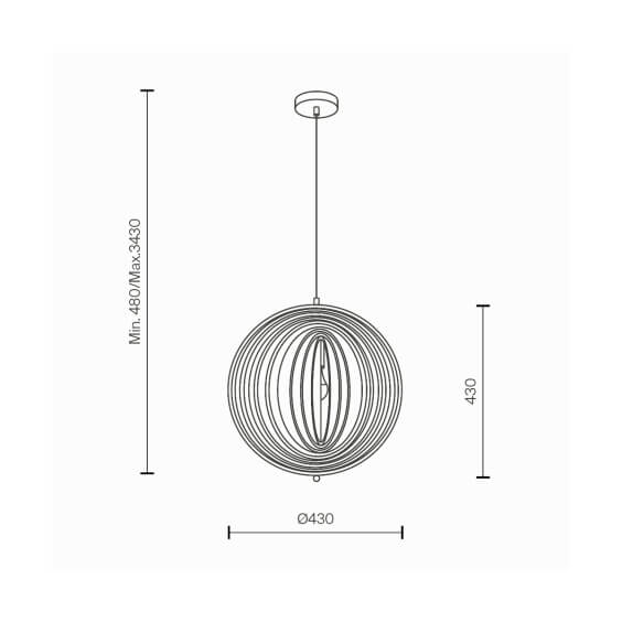 Roots Ø 43 cm Lampada a sospensione Maytoni - Agof Store