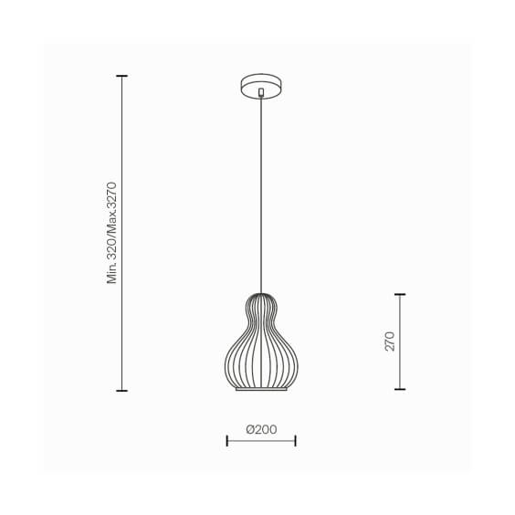 Maytoni Roots Ø 20 cm pendant lamp - Agof Store