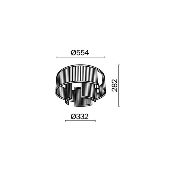 Frame Ø 55 cm Lampada da soffitto Maytoni - Agof Store
