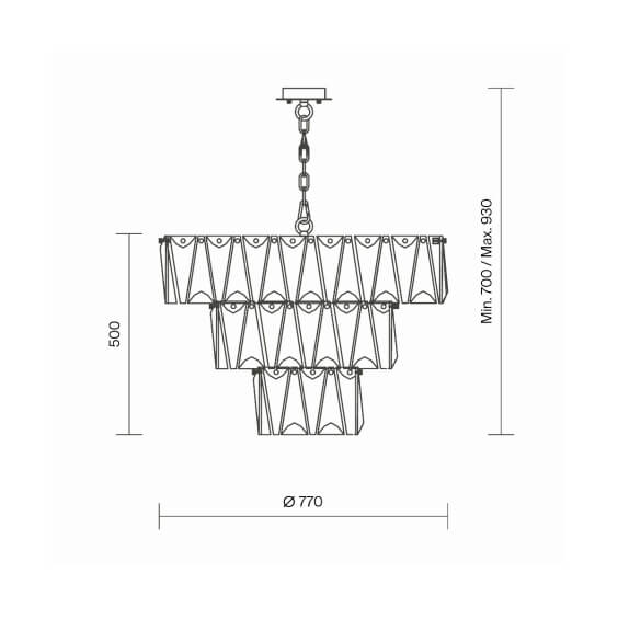 Puntes Ø 77 cm Lampada a sospensione Maytoni - Agof Store