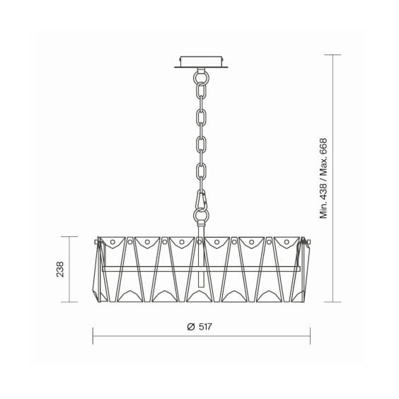 Puntes Ø 51 cm Lampada a sospensione Maytoni - Agof Store