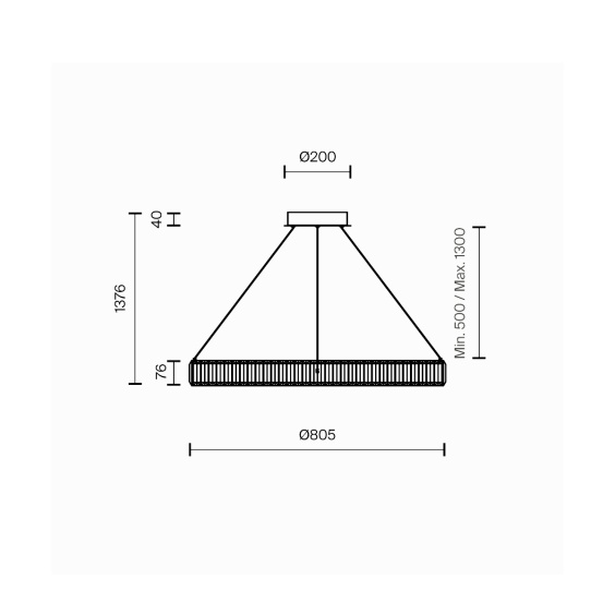 Maytoni Krone Ø 80 cm pendant lamp - Agof Store