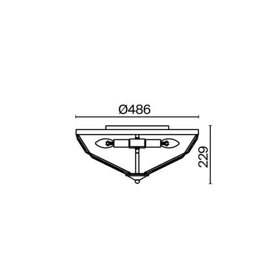 Maytoni Facet Ø 48 cm wall ceiling lamp - Agof Store