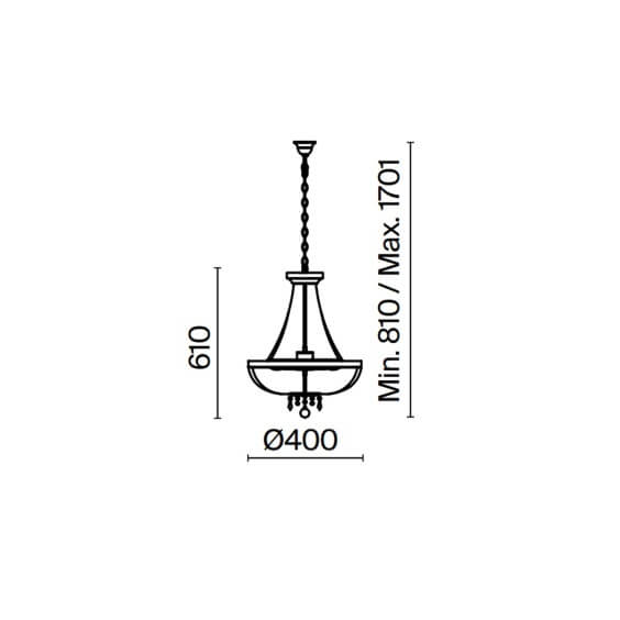 Bella Ø 50 cm Lampada a sospensione Maytoni - Agof Store
