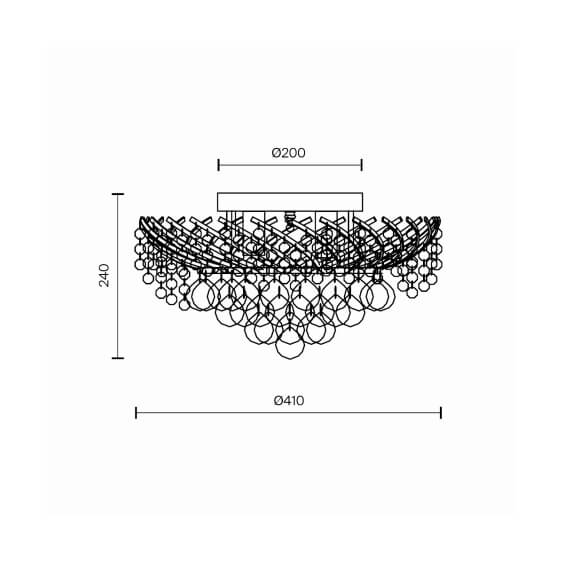 Karolina Ø 41 cm Lampada da soffitto Maytoni - Agof Store