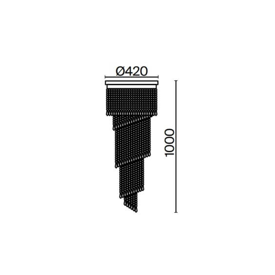 Cascade H.100 cm Lampada da soffitto Maytoni - Agof Store