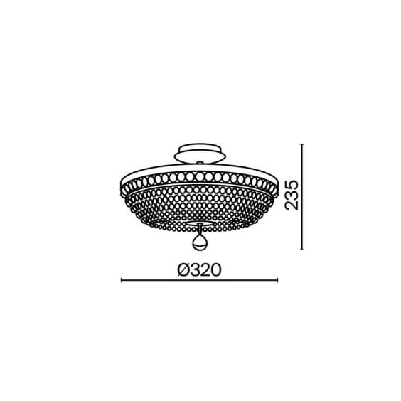 Maytoni Ottilia Ø 32 cm wall ceiling lamp - Agof Store
