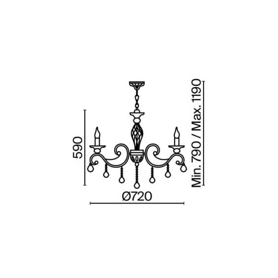 Maytoni Grace Metal Ø 72 cm pendant lamp - Agof Store
